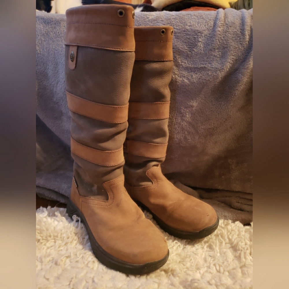 Waterproof Dublin Tall Equestrian Leather Boots Size 6